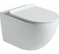 Унитаз подвесной безободковый Santi Line система смыва Tornado (белый матовый) SL-5002T-MW