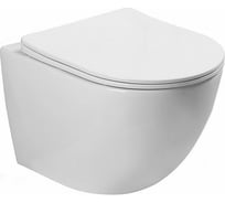 Унитаз подвесной безободковый Santi Line система смыва Tornado (сиденье микролифт) SL-5005T