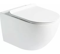 Унитаз подвесной безободковый Santi Line система смыва Tornado (сиденье микролифт) SL-5002T