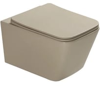 Подвесной унитаз Santi Line безободковый, система смыва Tornado (бежевый матовый) SL-5007T-BG