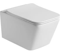 Подвесной унитаз Santi Line безободковый, система смыва Tornado (белый матовый) SL-5007T-MW