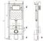 Комплект ALENTORI Инсталляция SISTEMA, панель смыва с круглыми кнопками, белый матовый + Унитаз подвесной Long 525х360 безободковый, Vortex (Торнадо), Soft-Close, белый глянцевый, форма конус ALS.SIS1101.WHCV2110 2