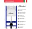 Комплект ALENTORI Инсталляция для унитаза SISTEMA 50 AL.SIS33T с клавишей CHIAVE L, хром глян AL.CHI102CH + Унитаз Long 520х370 безободковый, Vortex (Торнадо), Soft-Close, черный мат, квадрат AL.SIS33TAL.CHI102CHQV2140 3