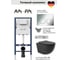 Комплект AM.PM I012709.0151 PrimeFit инсталляция для унитаза с клавишей PrimeFit L, хром глянц + Унитаз Long 525х360 безободковый, Vortex (Торнадо), сиденье Soft-Close, черный матовый, овал I012709.0151OV2140 2