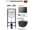 Комплект AM.PM I012709.0138 PrimeFit инсталляция для унитаза с клавишей PrimeFit L, черный матовый + Унитаз Long 525х360 безободковый, Vortex (Торнадо), сиденье Soft-Close, черный матовый, овал I012709.0138OV2140 2