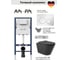 Комплект AM.PM I012709.0101 PrimeFit инсталляция для унитаза с клавишей PrimeFit L, бел глянц + Унитаз Long 525х360 безободковый, Vortex (Торнадо), сиденье Soft-Close, черный матовый, конус I012709.0101CV2140 2