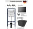 Комплект AM.PM I012709.0138 PrimeFit инсталляция для унитаза с клавишей PrimeFit L, черный матовый + Унитаз Long 525х360 безободковый, Vortex (Торнадо), сиденье Soft-Close, черный матовый, конус I012709.0138CV2140 2