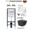 Комплект AM.PM I012709.0101 PrimeFit инсталляция для унитаза с клавишей PrimeFit L, бел глянц + Унитаз Long 525х360 безободковый, Vortex (Торнадо), сиденье Soft-Close, черный матовый, овал I012709.0101OV2140 2