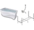 Ванна 5в1 Timo VINO 150х90: ванна, каркас, сифон, 2 панели VINO1590L-KTVINO15-SPV1505-FPVINO15L-TPVINO15L 1