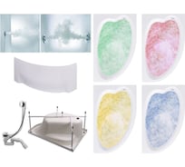 Гидромассажная ванна Timo 150х95 IVA1595R с гм спины хромотерапией и экраном IVA1595R-KTIVA15-SPV1505-T-CM-T-BM-T-CT-FPIVA15R