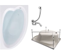 Ванна 3в1 IVA Timo 160х100 ванна каркас сифон IVA1610R-KTIVA16-SPV1505