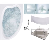 Гидромассажная ванна Timo 160х100 IVA1610R с гм спины и экраном IVA1610R-KTIVA16-SPV1505-T-CM-T-BM-FPIVA16R