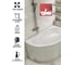 Ванна 4в1 Timo IVA 160х100: ванна, каркас, сифон, панель IVA1610R-KTIVA16-SPV1505-FPIVA16R 2