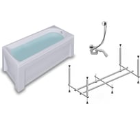 Комплект Акриловая ванна TIMO MIKA1880 1800_800_580+Каркас+Слив-перелив+фронтальная панель+торцевая панель MIKA1880-KT18-SPV1505-FP18S-TP70S