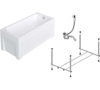 Ванна 5в1 Timo RITTA 155х70: ванна, каркас, сифон, 2 панели RITTA15570-KT15-SPV1505-FP155S-TP70S
