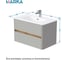 Тумба 1Marka МОНА/Mona 80П (810х520х460) 2я агатовый серый раковина Ц0000043672 4