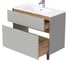 Тумба 1Marka МОНА/Mona 100Н (1010х890х460) 2я агатовый серый раковина Ц0000043674 2