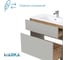 Тумба 1Marka МОНА/Mona 100Н (1010х890х460) 2я агатовый серый раковина Ц0000043674 6