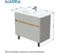Тумба 1Marka МОНА/Mona 100Н (1010х890х460) 2я агатовый серый раковина Ц0000043674 7