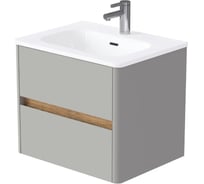 Тумба 1Marka МОНА/Mona 60П (610х520х460) 2я агатовый серый раковина Ц0000043664