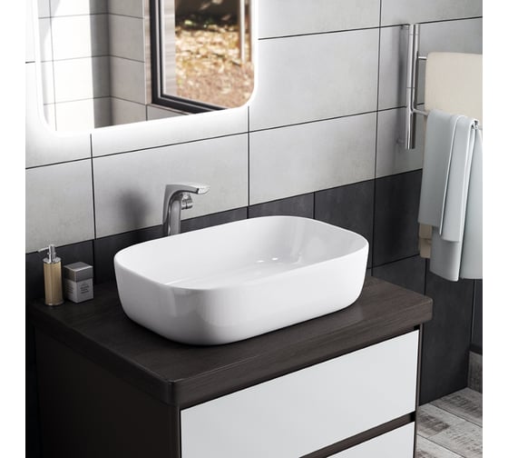 Раковина Teymi Solli 60 artceramic, накладная, белая 00-00256785