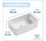 Раковина Teymi Helmi Mini 38 artceramic, накладная, белая 00-00256775 15