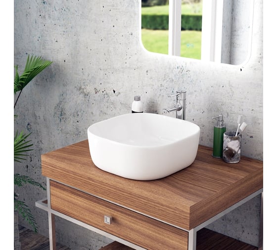 Раковина Teymi Solli 41 artceramic, накладная, белая 00-00256781