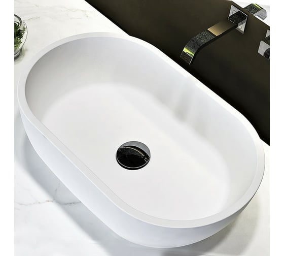 Раковина Teymi Iva 55 teygranit овальная, накладная, белая матовая 00-00256776