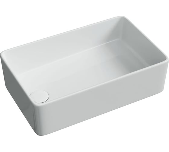 Раковина накладная Ceramicanova Element со смещенным сливом, 485×304×135 мм, белая CN5050 1