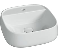 Раковина подвесная Ceramicanova Fonte с отверстием под смеситель, 420×420×145 мм, белая CN5052