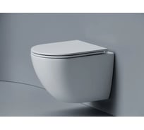 Унитаз подвесной Ceramicanova Alba торнадо 3.0, сиденье микролифт, белый CN11005T