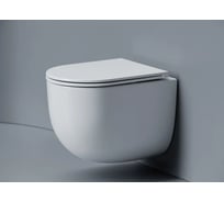 Унитаз подвесной Ceramicanova Voga торнадо 3.0, сиденье микролифт, белый CN4012T