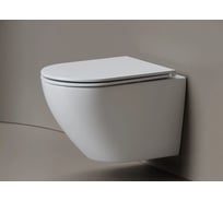 Унитаз подвесной Ceramicanova Whirl торнадо 3.0, сиденье микролифт, белый CN11007T