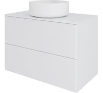 Тумба с раковиной подвесная Orange Otto, 75 см, белый глянец Ot-75TuMDF+B09-360W