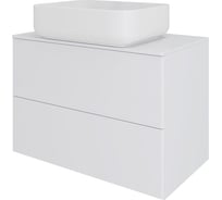 Тумба с раковиной подвесная Orange Otto, 75 см, белый глянец Ot-75TuMDF+B05-500W