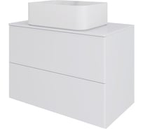 Тумба с раковиной подвесная Orange Otto, 75 см, белый глянец Ot-75TuMDF+B02-460W