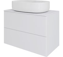 Тумба с раковиной подвесная Orange Otto, 75 см, белый глянец Ot-75TuMDF+B04-600W