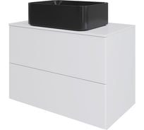 Тумба с раковиной подвесная Orange Otto, 75 см, белый глянец Ot-75TuMDF+B02-460MB