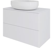 Тумба с раковиной подвесная Orange Otto, 75 см, белый глянец Ot-75TuMDF+B05-520W