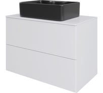 Тумба с раковиной подвесная Orange Otto, 75 см, белый глянец Ot-75TuMDF+B01-475MB