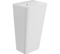 Умывальник-моноблок прямоугольный WAVE BASIS, 440×380×835 мм (ш×г×в), с хромированным переливом, белый 557859