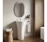 Умывальник-моноблок овальный WAVE ROYAL, 480×420×835 мм (ш×г×в), с хромированным переливом, белый 557861 6