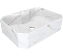 Раковина для ванной накладная Netta 50 белый мрамор Teymi T51206 ЦБ-00285741