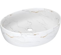 Раковина для ванной накладная Valma 50 белый мрамор Teymi T53103 ЦБ-00285900