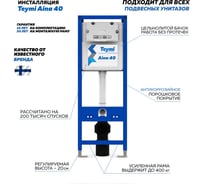 Инсталляция для подвесного унитаза Aina 40 Teymi T70040 ЦБ-00285195