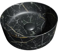 Раковина для ванной круглая накладная Lina D41 цвет черный мрамор Teymi T50199 ЦБ-00269583