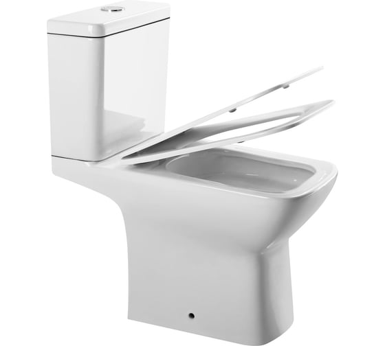 Унитаз напольный торнадо безободковый Teymi Valma Vortex с быстросъёмным сиденьем микролифт T40329 ЦБ-00302401 1