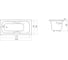 Чугунная ванна Goldman Maxima 200x85x46 б/н, с отверстием для ручек Maxima, Goldman (handles) 2