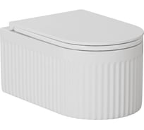 Унитаз подвесной безободковый WAVE RIFL Tornado3.0, сиденье дюропласт, м/л, быстр, БЕЛЫЙ глянец L 557907