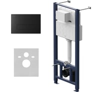 Инсталляция для подвесного унитаза с пневмоклавишей AM.PM Pro S пластик, черный матовый I012704.7038